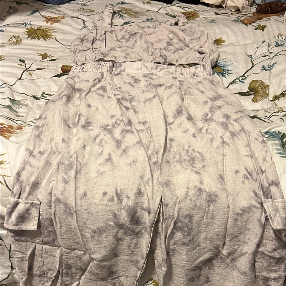 Paper Crane Gray Tie-Dye Jumpsuit